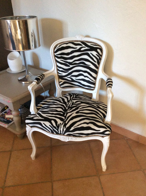 fauteuil zebre